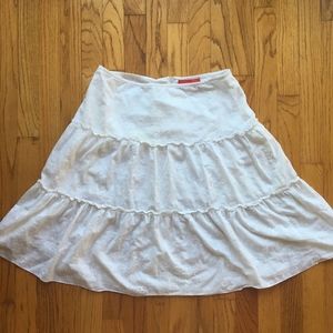 White Embroidered Skirt